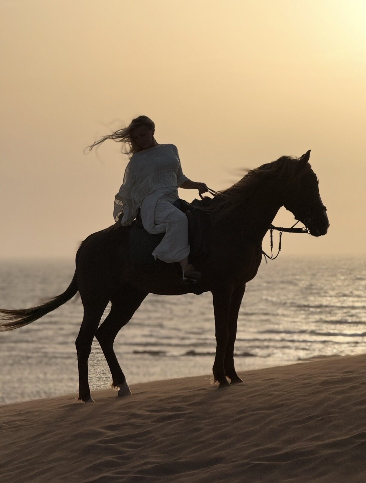 Sunset ride on the beach
